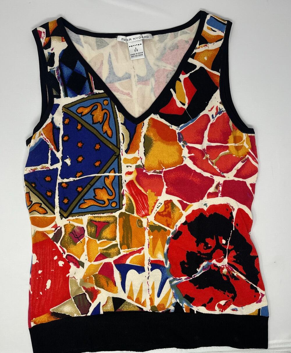 Peter Nygard Sleeveless Top Size Petites Small Pre-Owned in good condition